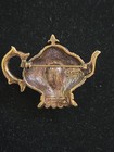 New Heidi Daus My Cup Of Tea Blue Swarovski Crystal Teapot Pin Brooch — photo 3