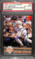 Cal Ripken Jr. Signed 1992 UD All-Star Fanfest Trading Card PSA/DNA EX-MT 6