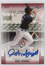 2017 Leaf Perfect Game National Showcase Red 4/5 Josh Spiegel #BA-JS3 Auto nd3