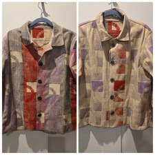 VTG Reversible Artsy Boho Jacket Lagenlook Art to Wear Festival Indie Eceltic