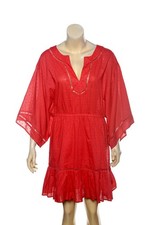 Farm Rio x Anthropologie Dress S 6 Casual 3/4 Sleeve Swiss Dot Mini NEW 45966