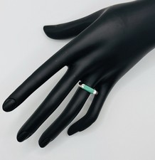 Unique Artisan Made 925 Sterling Silver Green Malachite Ring Size 8