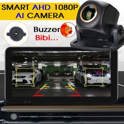 AI Car Camera AHD-1080P Front/Back/Left/Right View, Buzzer Alarm,170° Fisheye