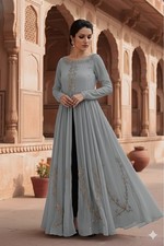 Premium Georgette Gown Traditional Indian Gorgeous Party Wear Function Style