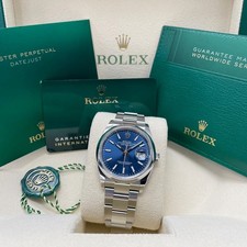 Rolex Datejust 36mm 126200 Stainless Steel Blue Index Dial Oyster Bracelet