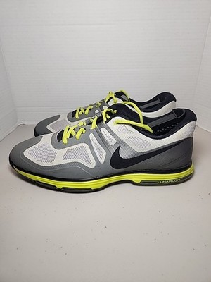 Nike Hyperfuse Lunarlon Spikeless Mens  Golf Shoes 628340-002 Silver Gray Sz 11