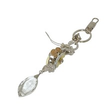 ANTEPRIMA Flower Line Keychain Silver Pink Multi 19cm Charm