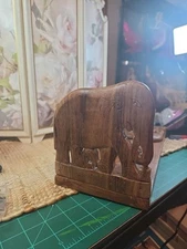 Wood Elephant Extendable Book Holder