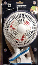 Diono Stroller Fan, Clip On Baby Safe Fan 1 Count Pack of 1 , White C,1