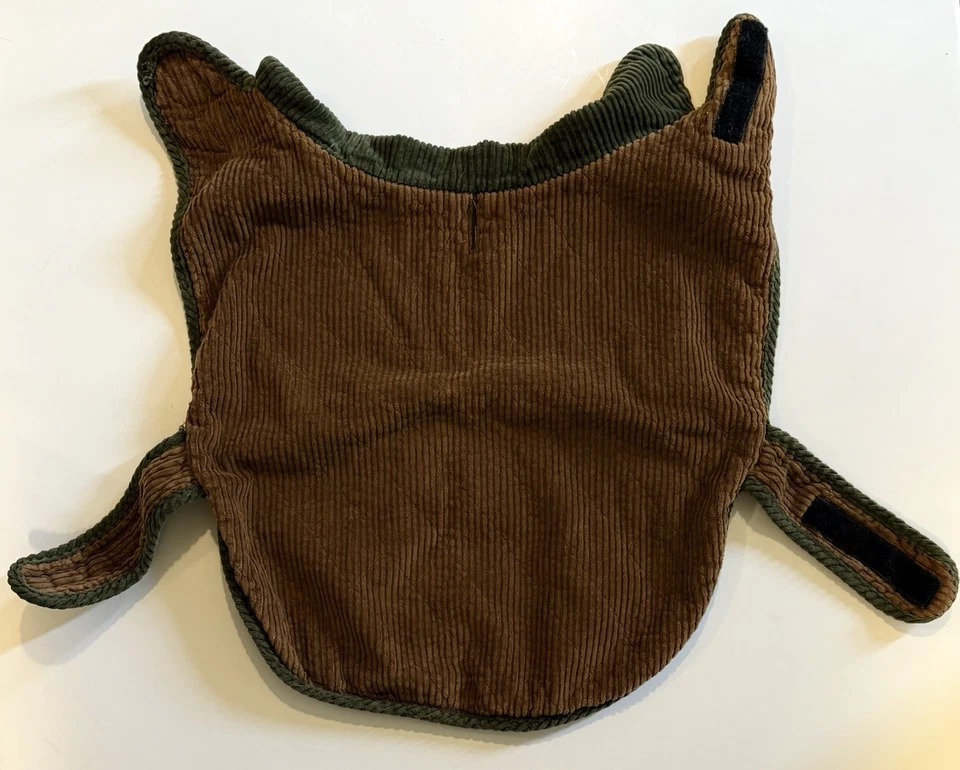 Woolrich Pet Dog Green Brown Corduroy Coat w/ Pocket No Size Tag See Measurement - Image 4 of 4