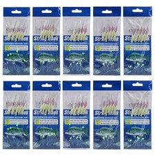 FREE FISHER Luminous Bait Rigs with High Carbon Hooks - 10 Packs, Assorted