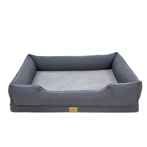 Dog Pet Sofa Bed with Bolster, Washable Pet Couch Lounger Bed Removable Cover - Picture 20 of 24