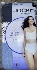 Jockey Elance 3-Pair Women's Brief Underwear Panties 100 Cotton XL/8
