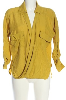 FOREVER UNIQUE Langarm-Bluse Damen Bluse Gr. DE 38 blassgelb Casual-Look