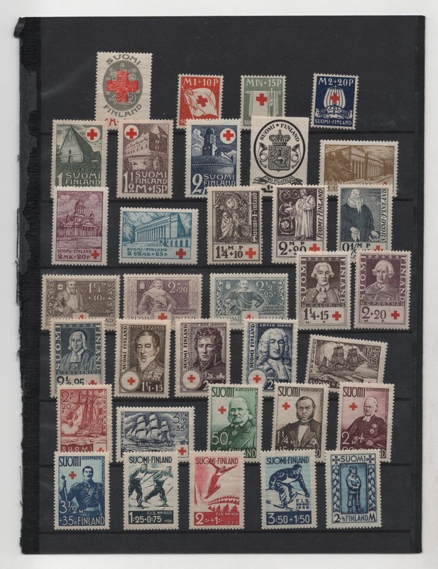 FINLAND 1922-2000 COLLECTION OF 262 SEMI-POSTAL ISSUES ALMOST ALL NEVER HINGED
