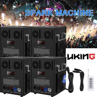 2x 750W Sparkular Funkenmaschine Cold Spark Machine DMX Hochzeit DJ Weihnachten