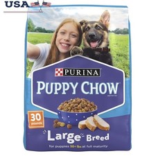 High Protein Large Breed Puppy Dry Dog Food Chicken Flavor 30lb Kibble New 1.31 per pound