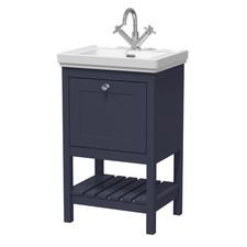 Traditional Furniture Floor Standing 1 Drawer Vanity & 1 Tap Hole Fireclay Basin