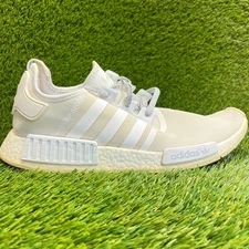 Adidas NMD R1 Mens Size 13 White Beige Athletic Running Walking Shoes Sneakers