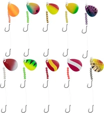 Dr. Fish 10 Pack Walleye Rigs Kit, 47 Large, Double Hook Rig, 47, 10 