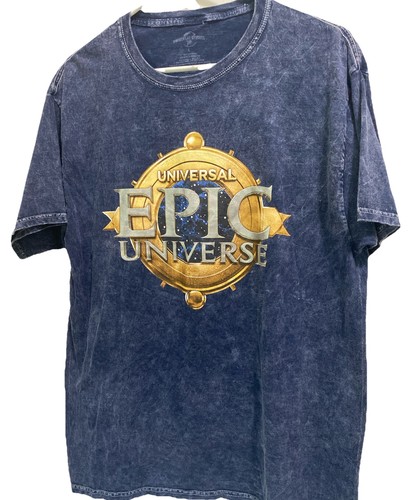 LARGE 2024 Universal Studios EPIC Universe Navy Blue Shirt Size L