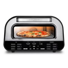 Gourmia Digital Indoor Grill Pizza + Air Fryer Oven with 6 Pizza
