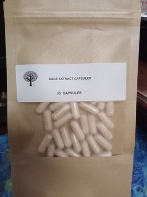 SAGE LEAF EXTRACT CAPSULES~10:1 CONCENTRATE~ANTIOXIDANT SUPPORT