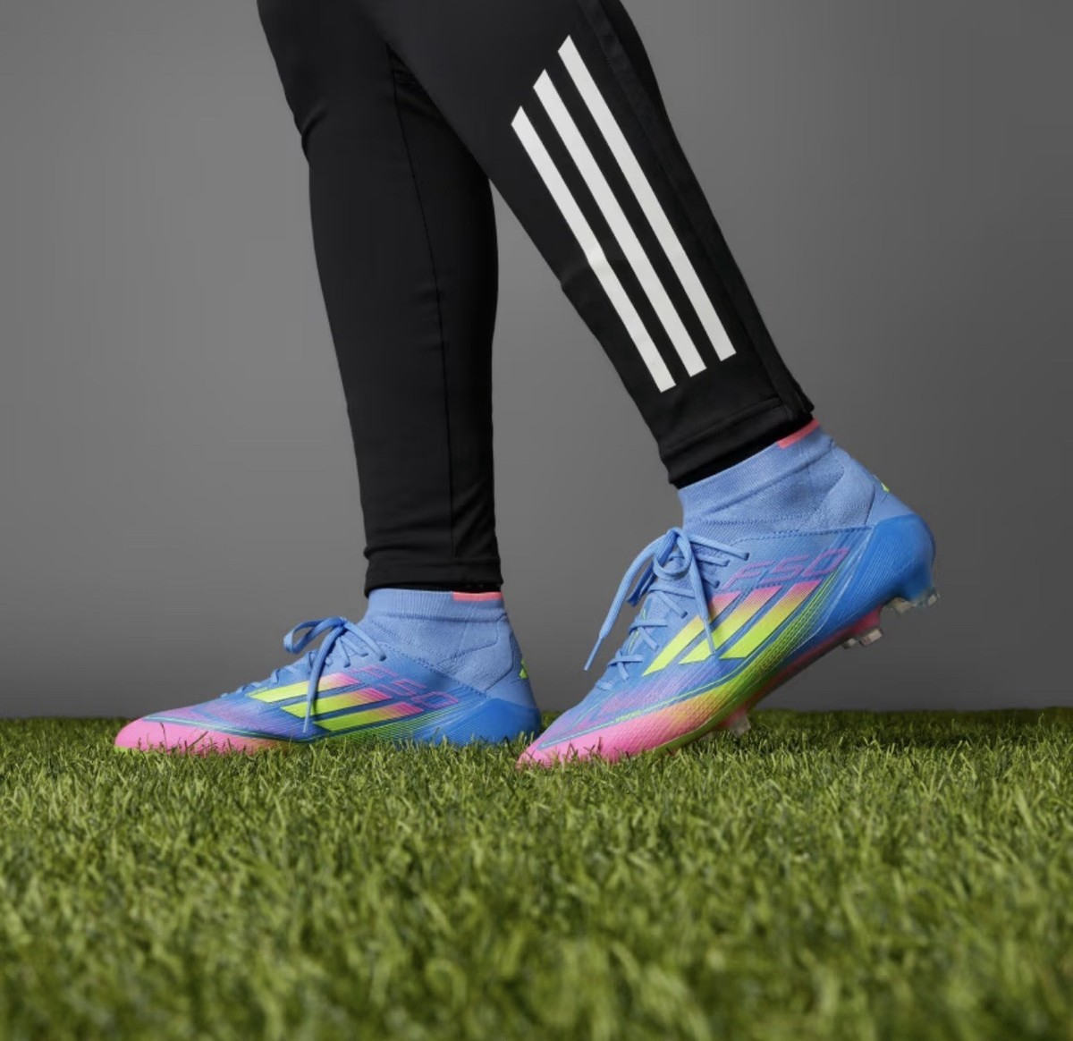 Adidas Soccer Cleats Womens 11.5 Mens 10 Blue Pink Neon F50 Elite