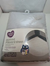 Quilted Playard Sheet Parent  s Choice Gray Fitted 27  x 39  Baby Bed Play Soft