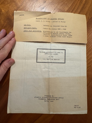 FREE SHIP! 1945 Training Opportunities Open to Apprentice Seamen US Maritime Svc