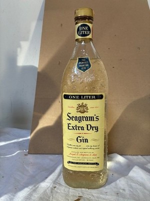 SEAGRAMS Extra Dry Gin - 80 % Proof USA  - 1 l Flasche vintage