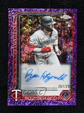 2025 Topps Chrome Update Purple Speckle Refractor /299 Ryan Fitzgerald Auto tw0