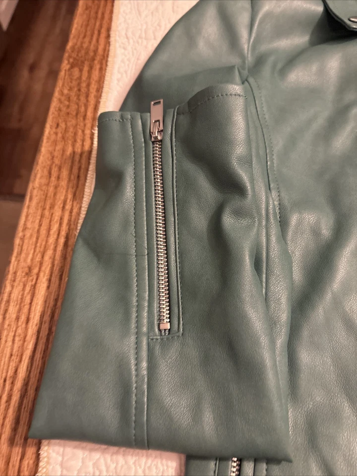 Chaqueta de moto Bagatelle VERDE imitación cuero talla XS Foto 4 de 4