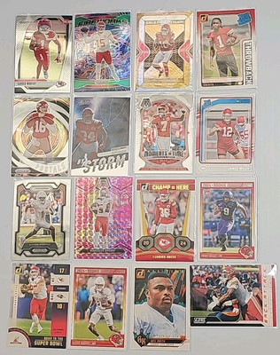 Kansas City Chiefs Card Lot #6 -16 Cards & base. Rookies, Parallels, and Inserts
