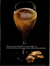 Almaden California Champagne Allthe way Original Vintage Print Ad