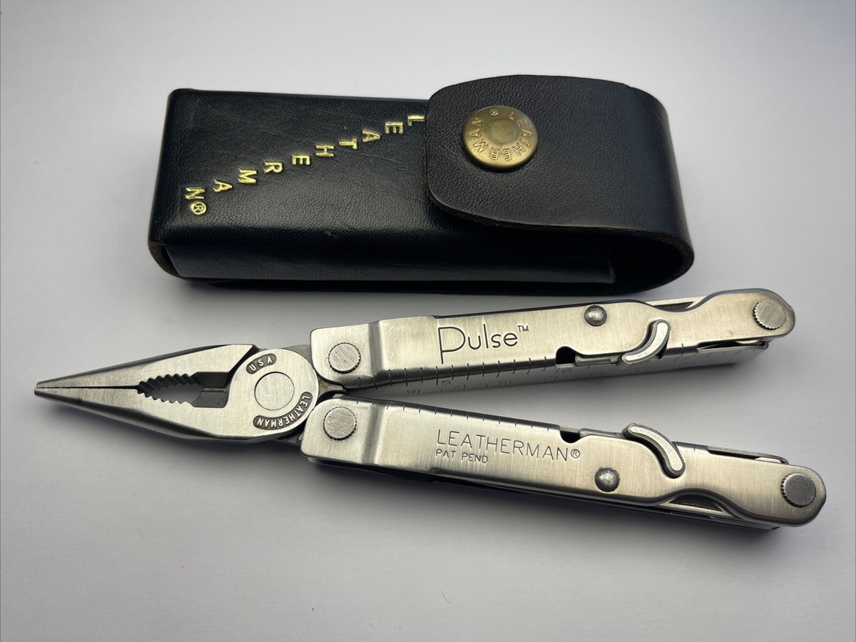 Leatherman Pulse with leather sheath multi-tool Good Collectible 