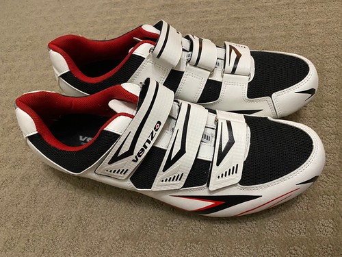 Chaussures Cyclisme Venzo MX Blanc, Unisexe, Pointure EU 42 (UK 7 / US 8 Men 9.5 Women)