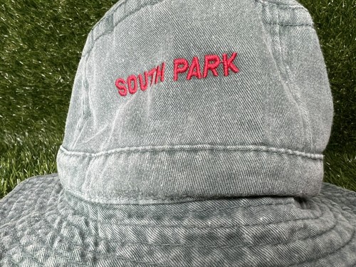 South Park Bucket Hat 1998 Green Denim Vintage Gramercy Comedy Central S/M - Picture 3 of 7