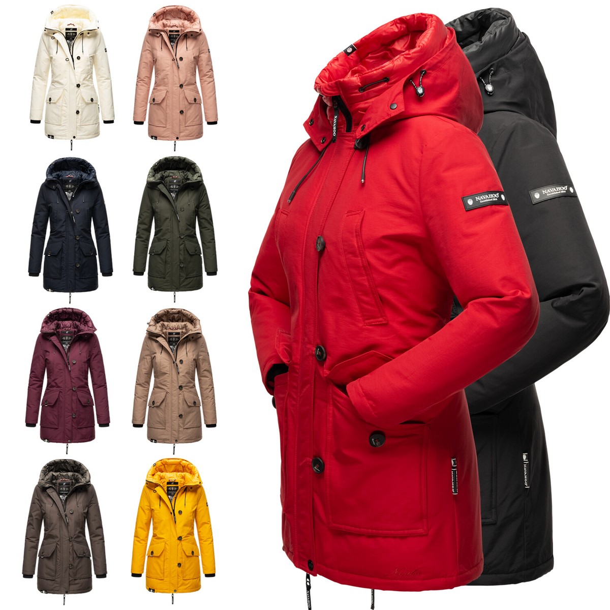 Navahoo Parka Sehr Warm Navahoo Damen Winter Jacke Mantel Outdoor