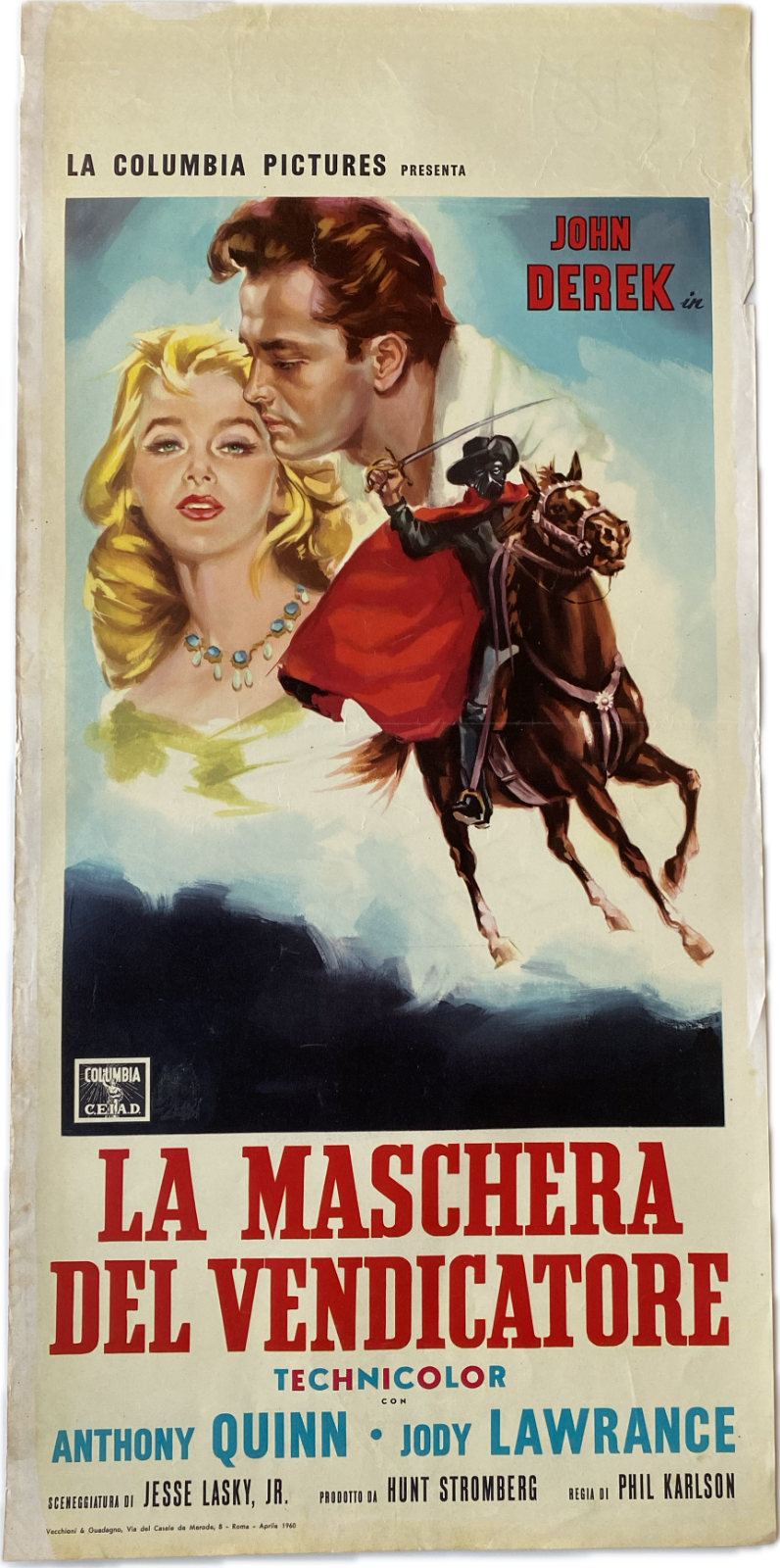 Locandina originale film La maschera del vendicatore (1951) - Regia di Phil Karlson