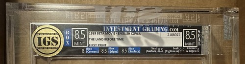 The Land Before Time 1989 1st Print BETAMAX IGS Graded 8.5/8.5 Pizza Hut Promo - Picture 7 of 7
