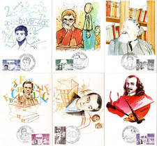 2328/32+ FDC  6 CARTES   1er JOUR     PERSONNAGES  CELEBRES   1984