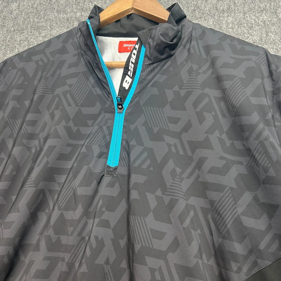 Chaqueta cortavientos Bridgestone Golf para mujer grande negra Tour B Foto 4 de 4