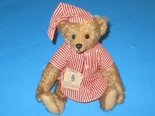 STEVE SCHUTT Mohair Artist Teddy BEAR-“S”-ENCE 08' OOAK 12" signed w/tag SNOOZER