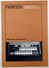 FARFISA Mod 51 and 52 ELECTRONIC ORGAN Manual Manuale istruzioni ORIGINAL ITALY