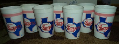 Set Of Seven Texas / Charlotte Rangers Plastic Cups | eBay