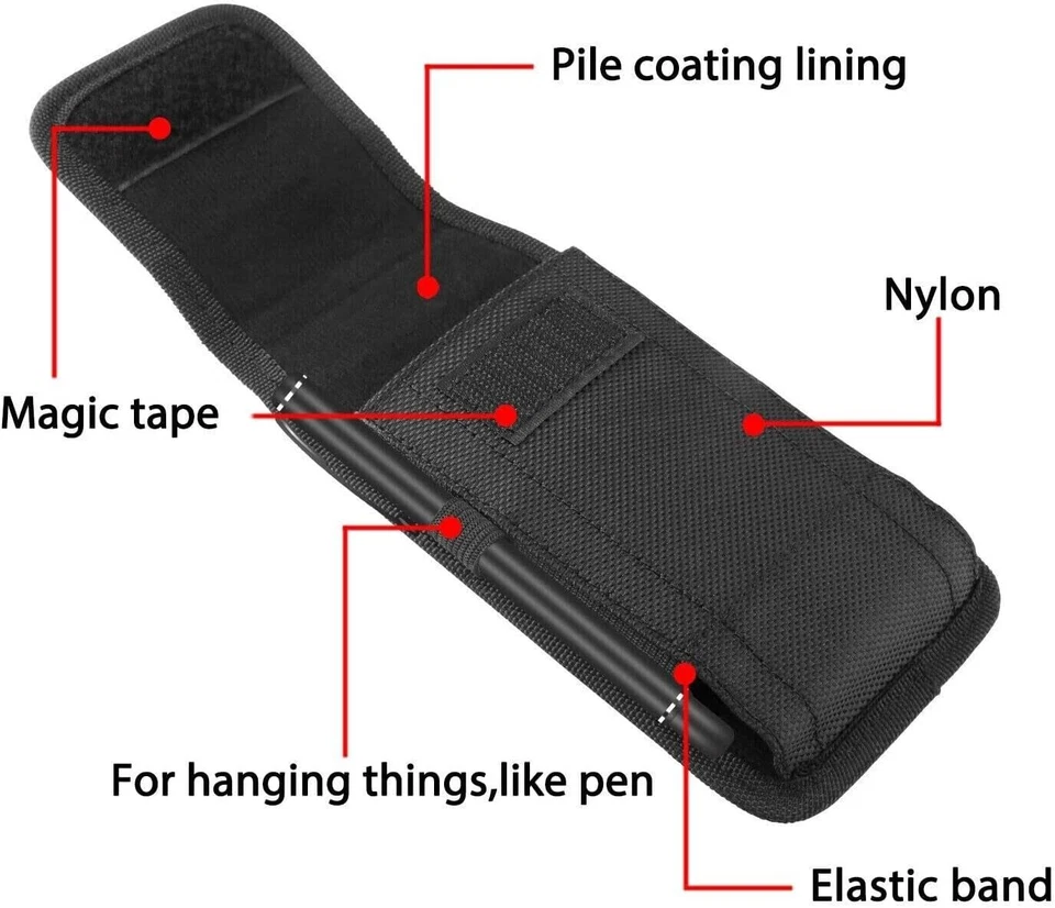 Vertical Cell Phone Holster Pouch Wallet Case With Belt Clip For iPhone Samsung - Image 3 of 4