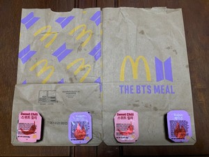 2021 McDonalds The BTS Original 2 Meal Bag & 4 new Sauces (2 Sets) | eBay