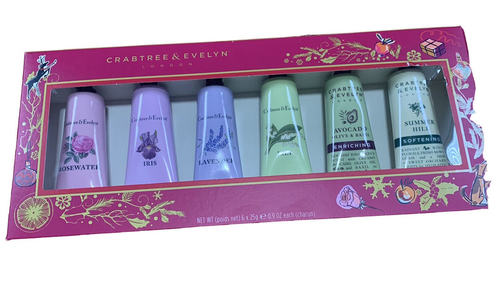 Crabtree Hand Therapy Set of 6 tubes (25 g / 0.9 oz) NEW  Holiday Gifting Ready!
