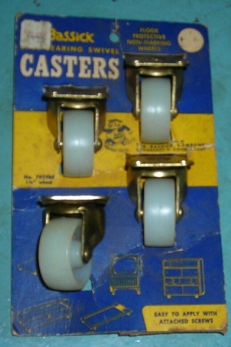 Ruote con cuscinetti a sfera Bassick vintage confezione da 4 - Foto 1 di 2